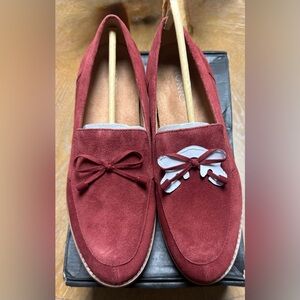 Vionic Burgundy Suede Women's Loafers